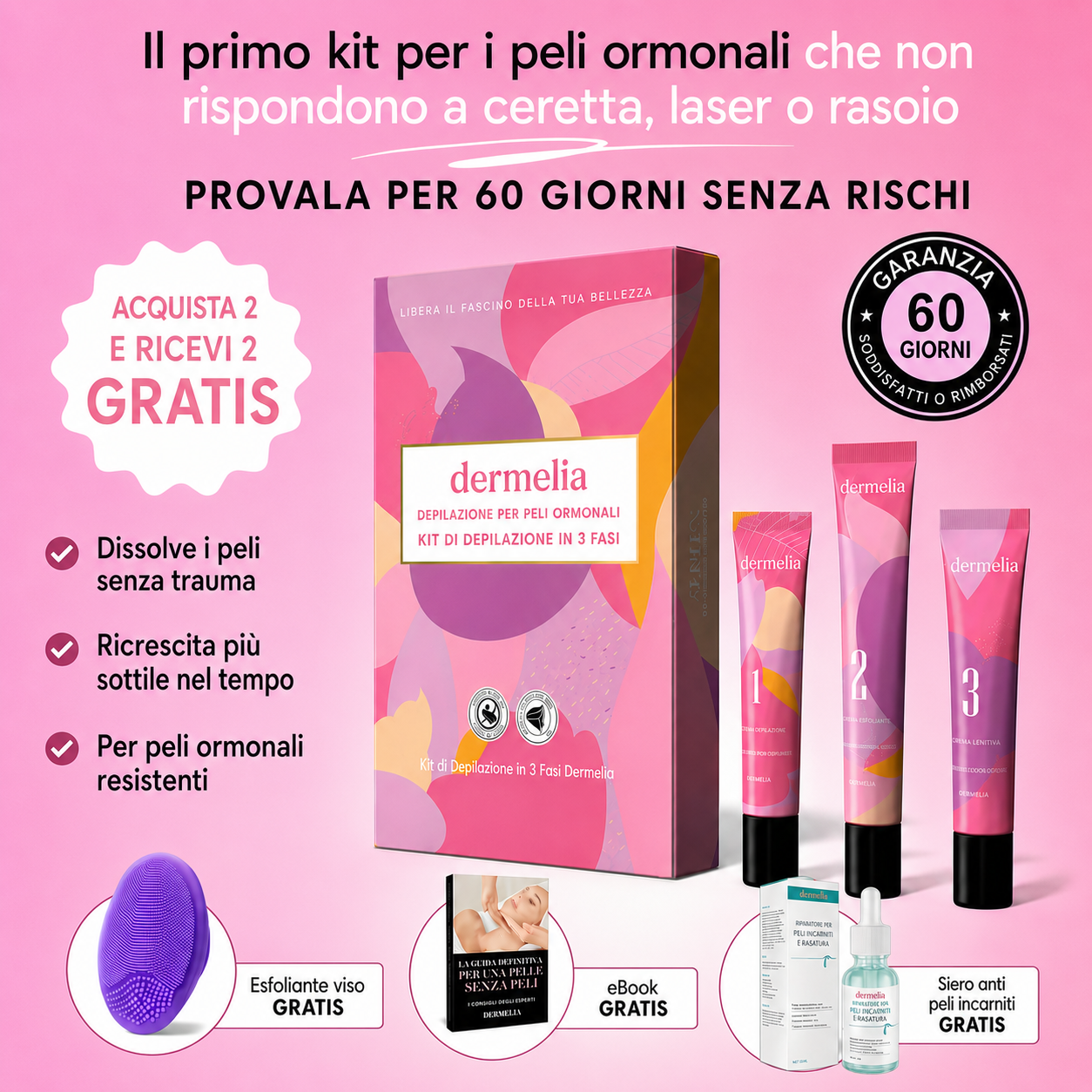 Dermelia - Kit Trilogy per la depilazione